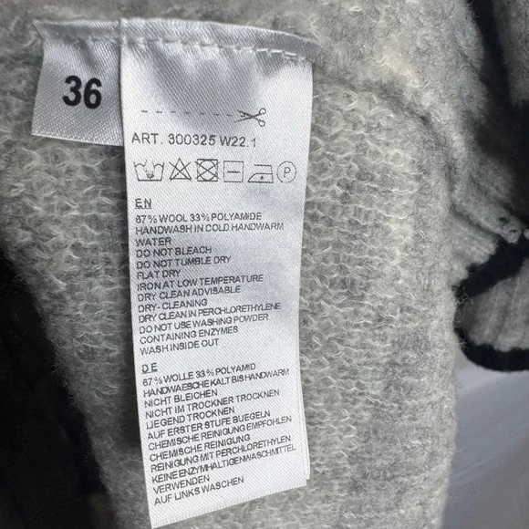 Repeat Luxury Geneva Cozy Black and Gray Patterned Women's Maxi Sweater